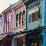 Colourful Sino-Portuguese shophouses in Phuket Old Town